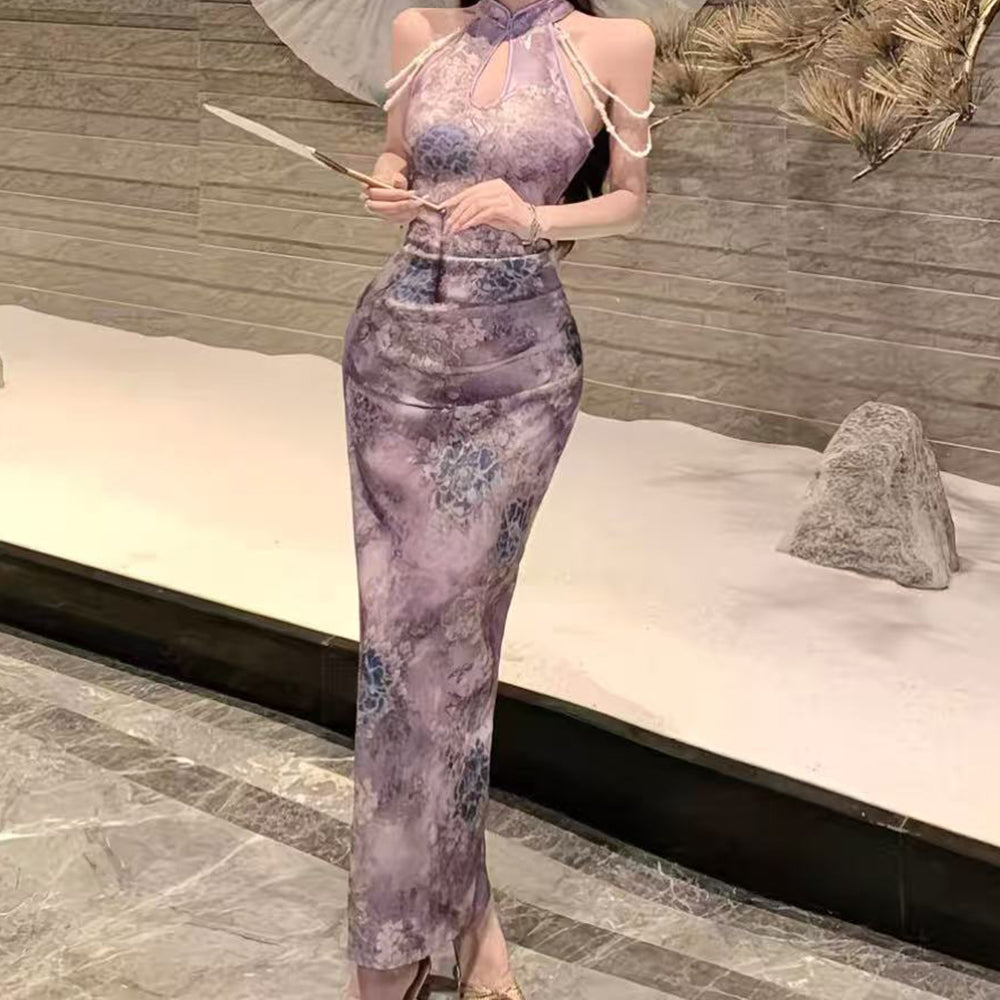 Halter Neck Modified Qipao
