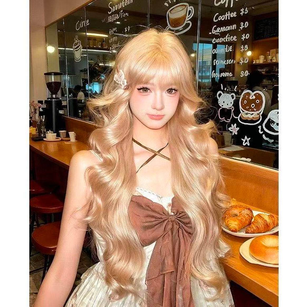 Golden wig