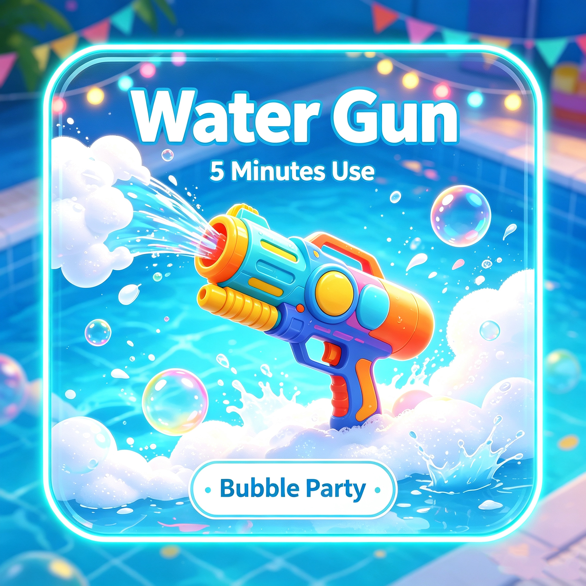 Water gun (used for five minutes)
