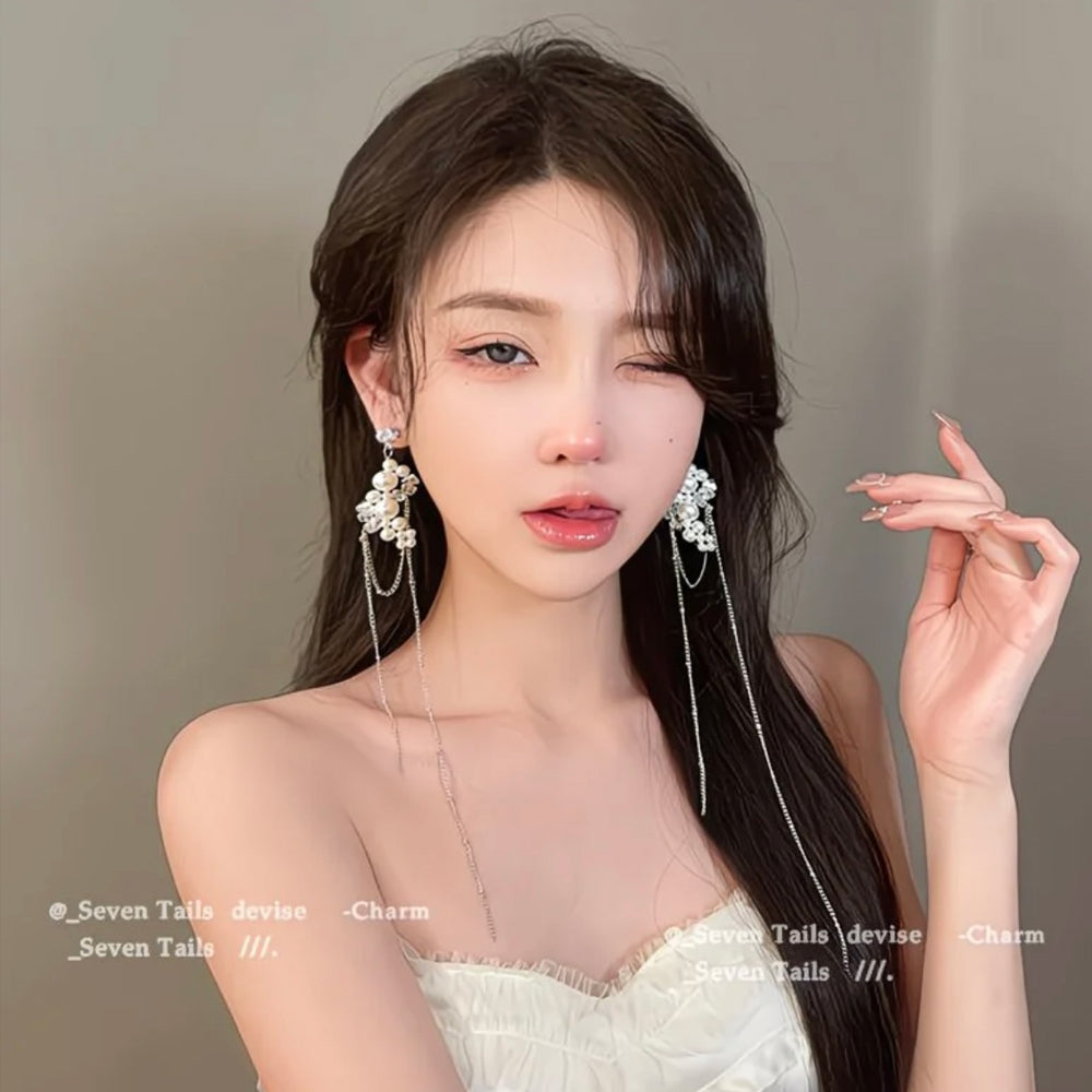 Pearl Tassel Earrings