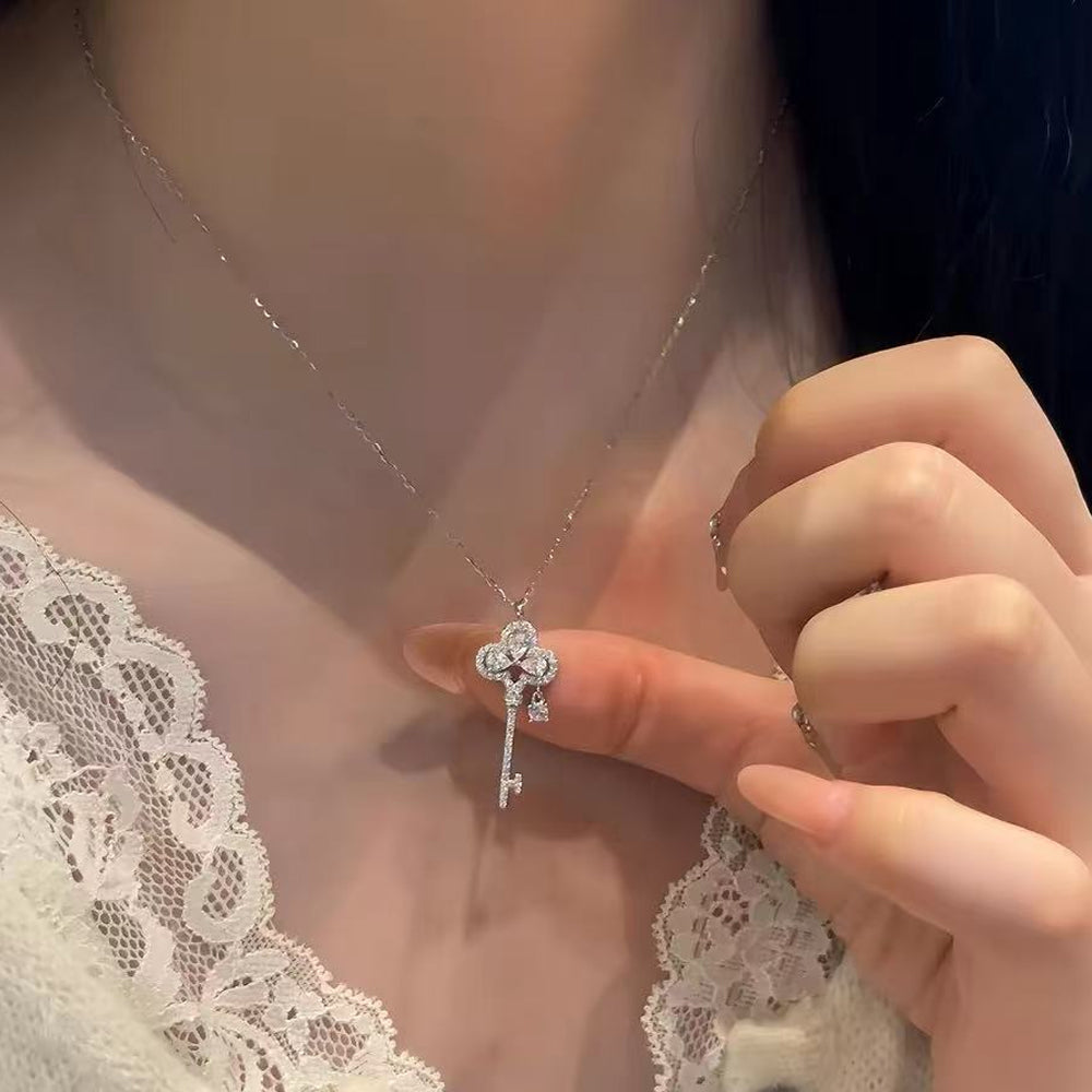 Diamond Key Pendant Necklace