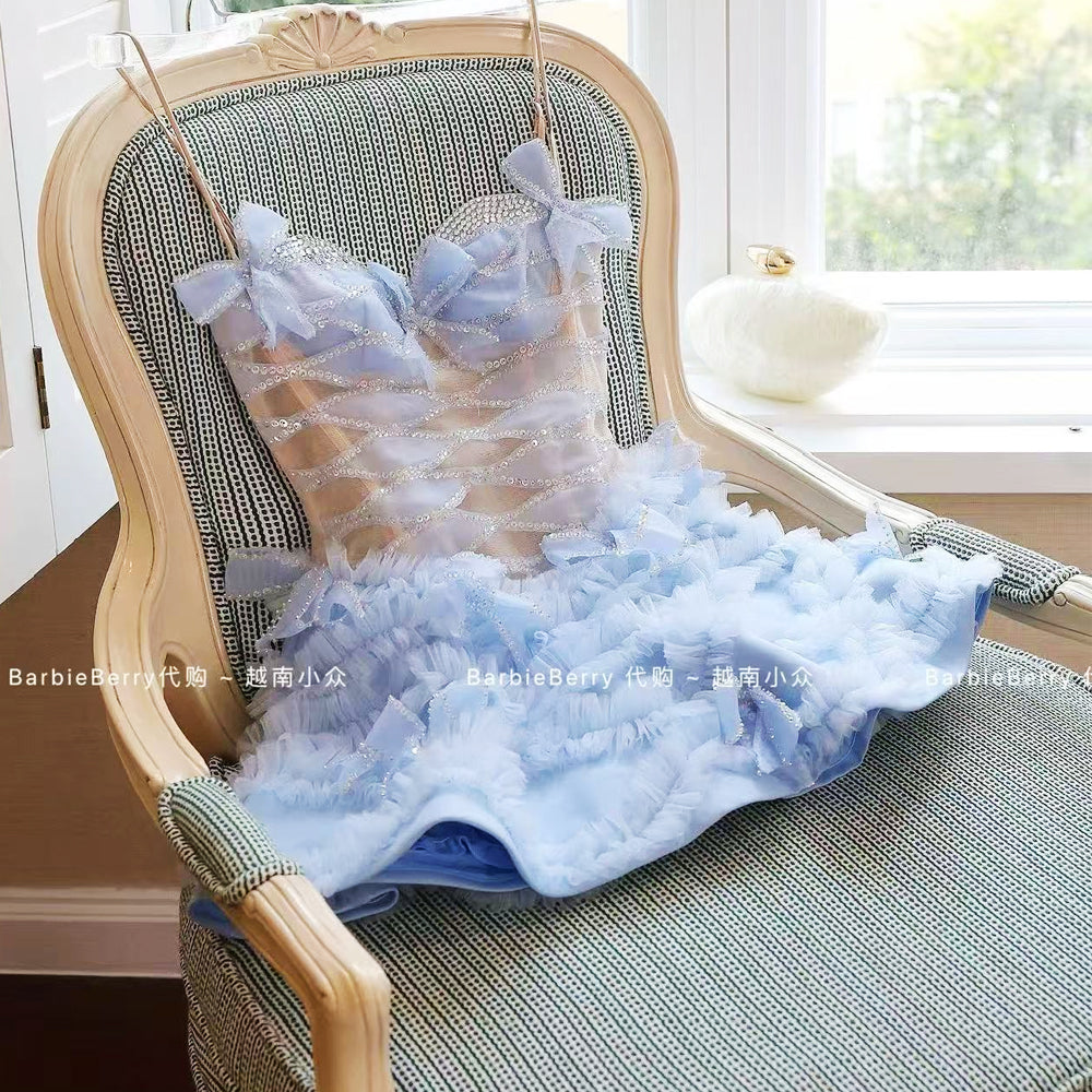 French lace tiered dress