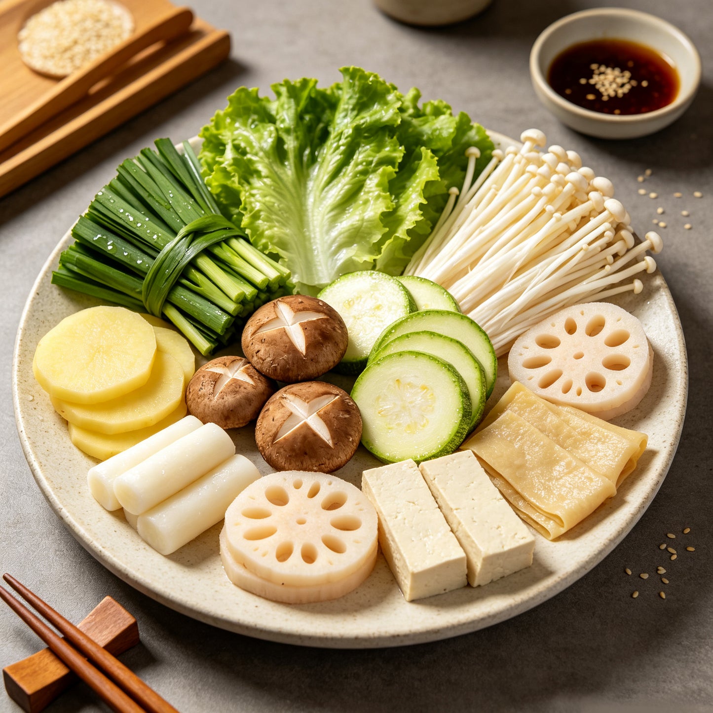 Garden Fresh Veggie Platter of K‑BBQ