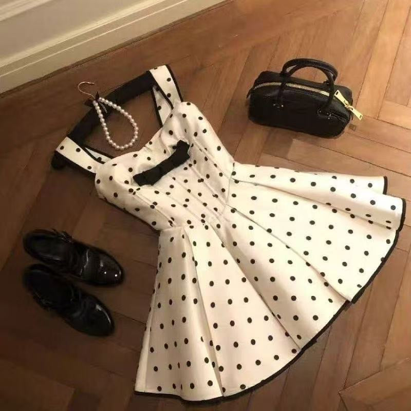 French polka-dot dress