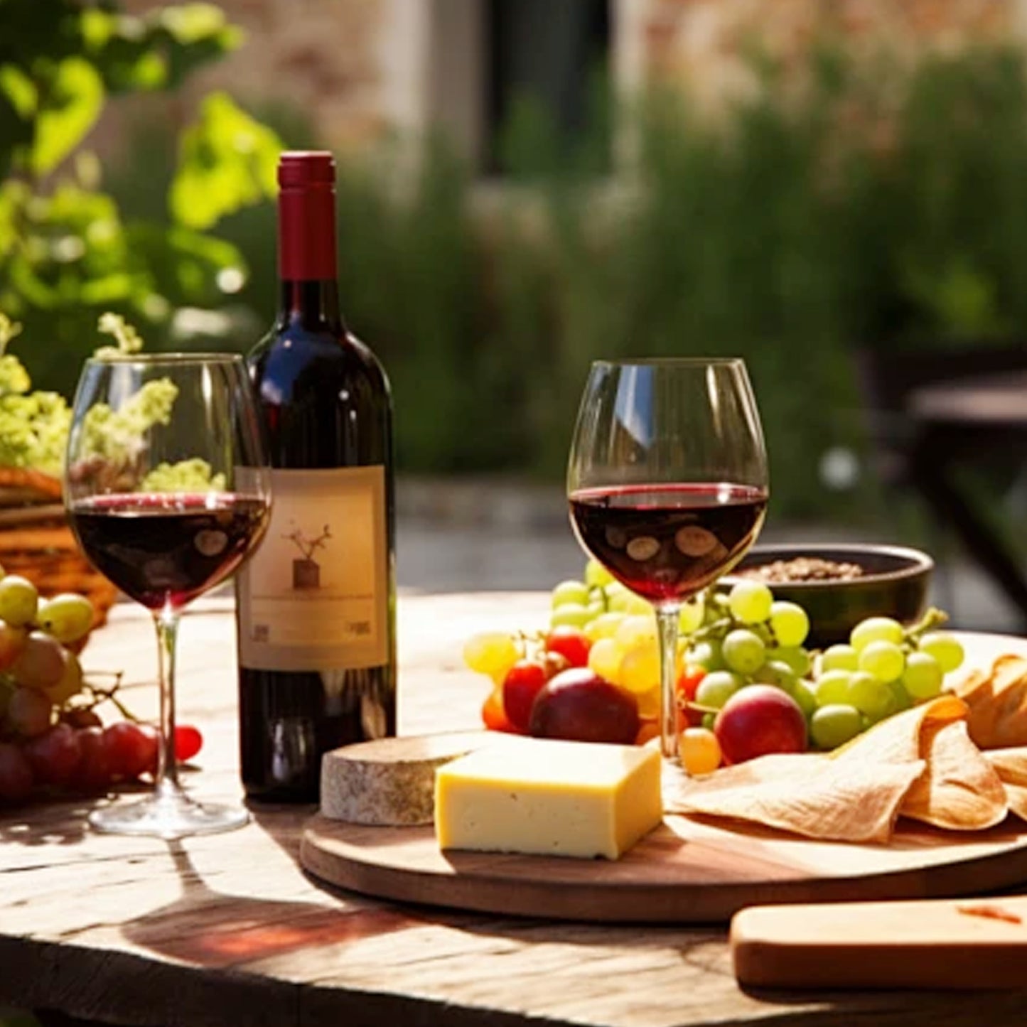 A glass of red wine