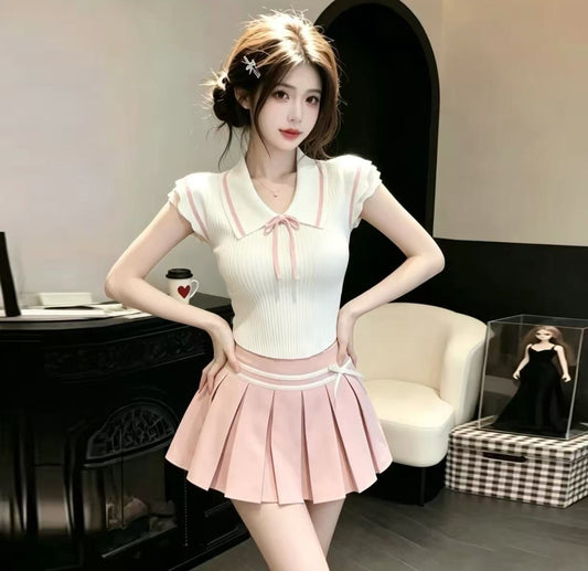Pleated skirt student uniform