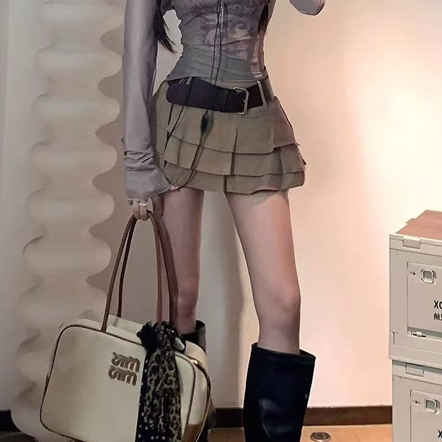 Brown Midi Skirt