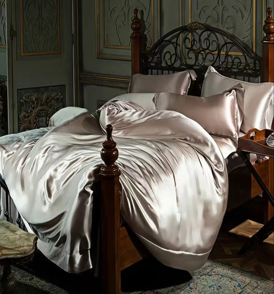Four-piece set of silk sheets