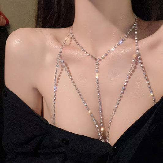 Rhinestone Chest Chain