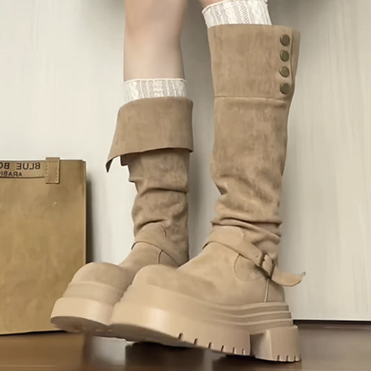 Platform Knee-High Boots