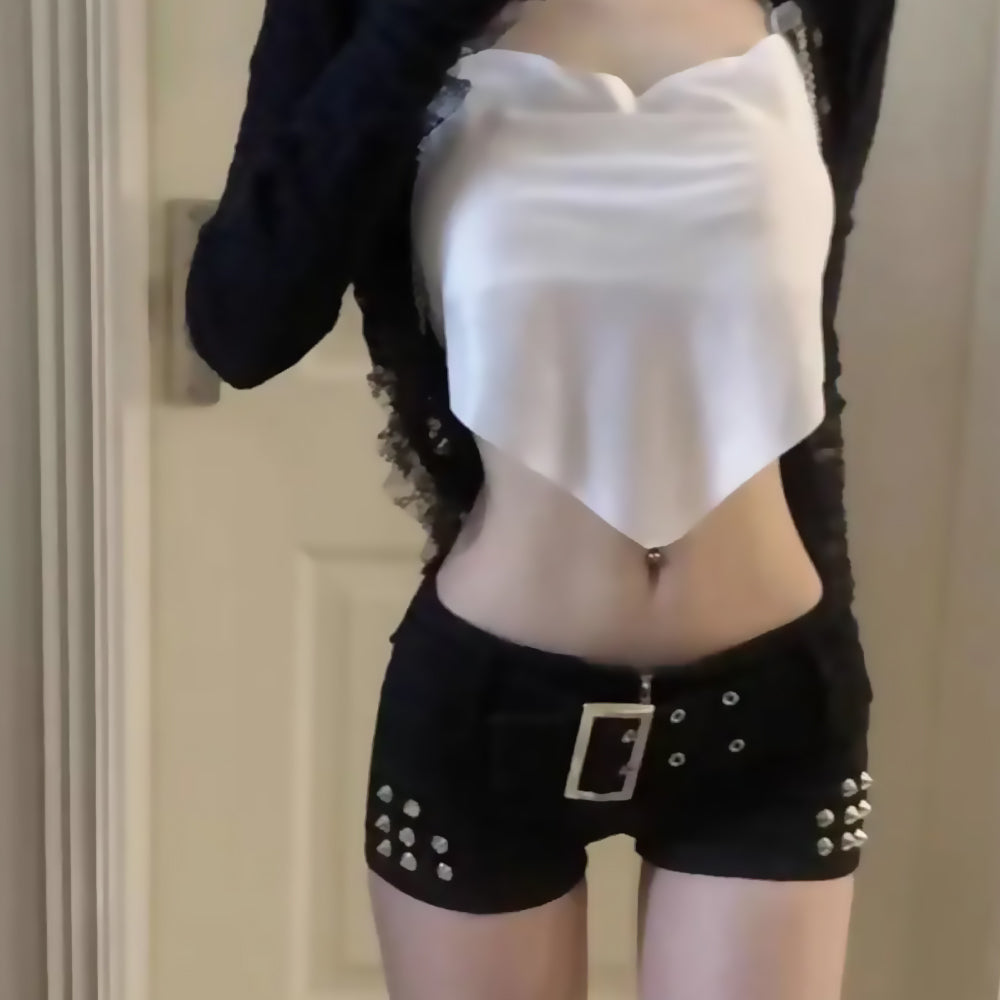 Low Rise Denim Hot Shorts