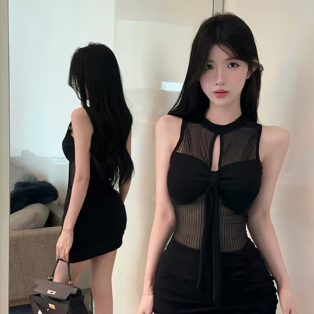 Sexy black see-through outfit