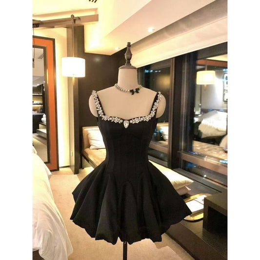 Diamond-encrusted puff skirt