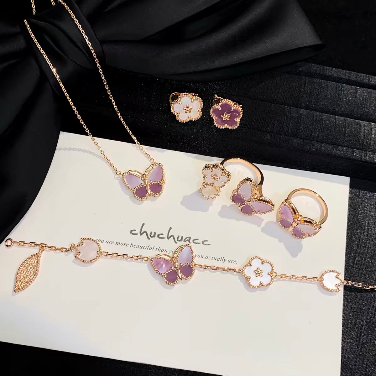 Gold Lucky Butterfly Pendant Necklace