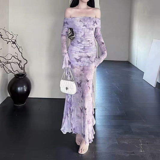 Purple butterfly dress